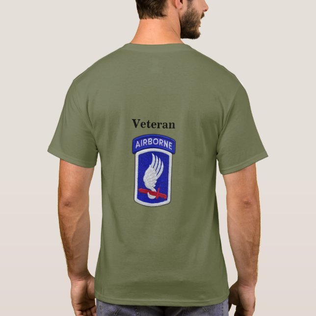 Camiseta Parche de Veteranos de la Brigada Aérea 173 del Ej (Reverso)