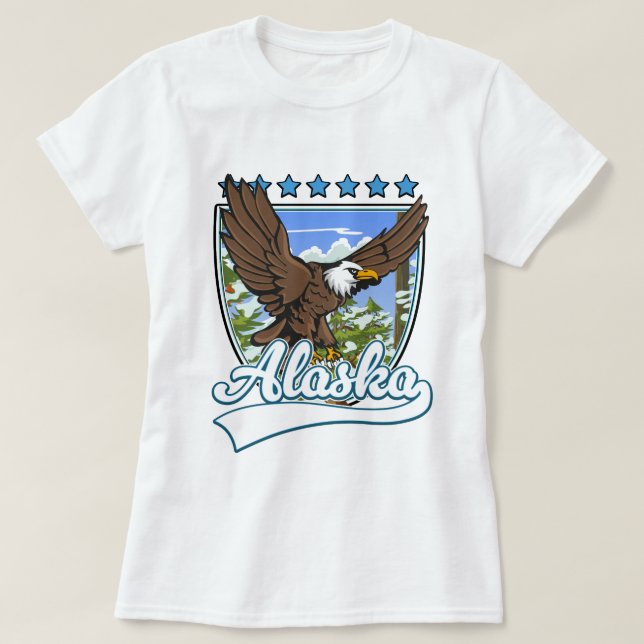 Camiseta Parche de viaje de Alaska (Diseño del anverso)