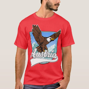 Camiseta Parche de viaje de las montañas de esquí de Austri