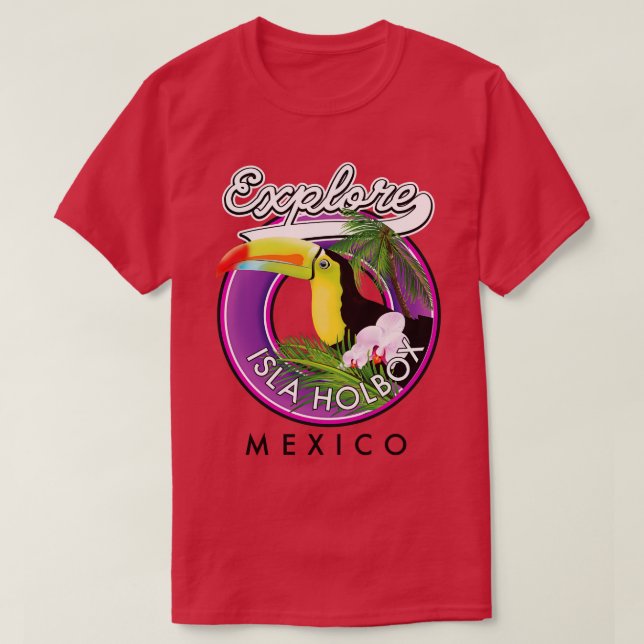 Camiseta Parche de viaje Isla Holbox México (Diseño del anverso)