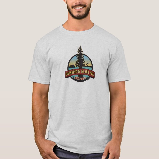 Camiseta Parche del círculo de la isla de Bainbridge (Anverso)