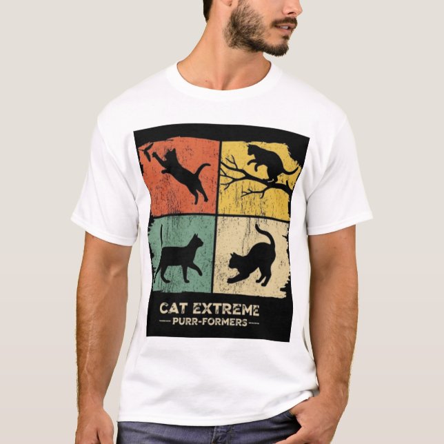 Camiseta Parche Quad de Gatos (Anverso)