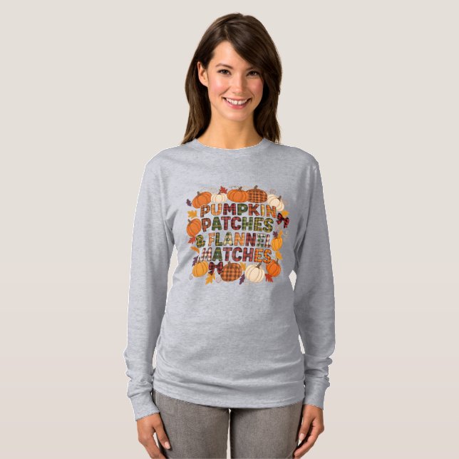 Camiseta Parches de calabaza y partidos de hinojo - Otoño O (Anverso completo)