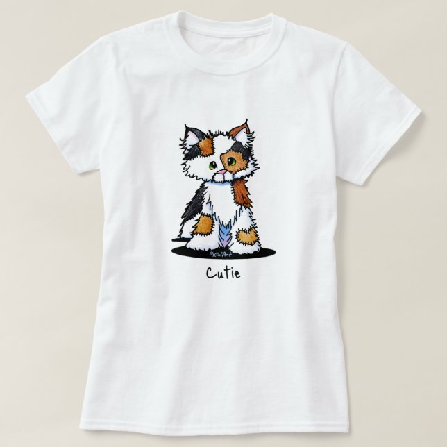 Camiseta Parches de Calico Cat (Diseño del anverso)