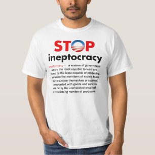 Camiseta Pare a Ineptocracy de Obama