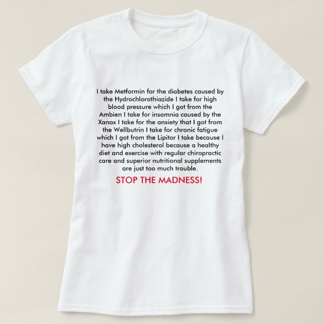 Camiseta PARE a las mujeres de la LOCURA (Diseño del anverso)