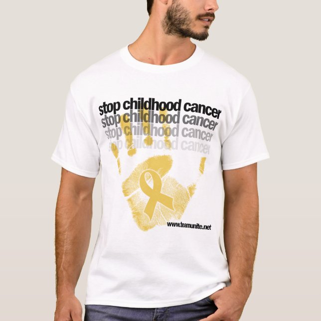 Camiseta Pare al cáncer de la niñez -- PERSONALIZABLE (Anverso)