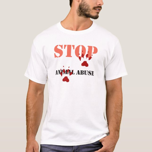 Camiseta pare el abuso animal (Anverso)