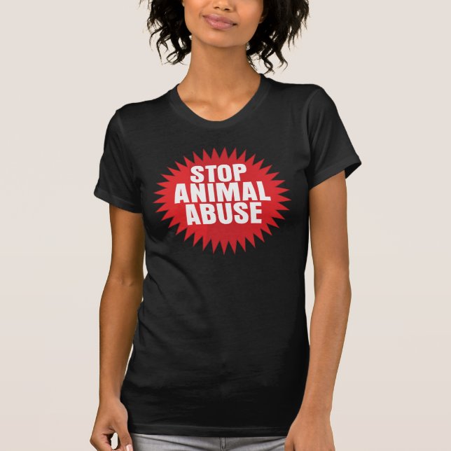 Camiseta Pare el abuso animal (Anverso)