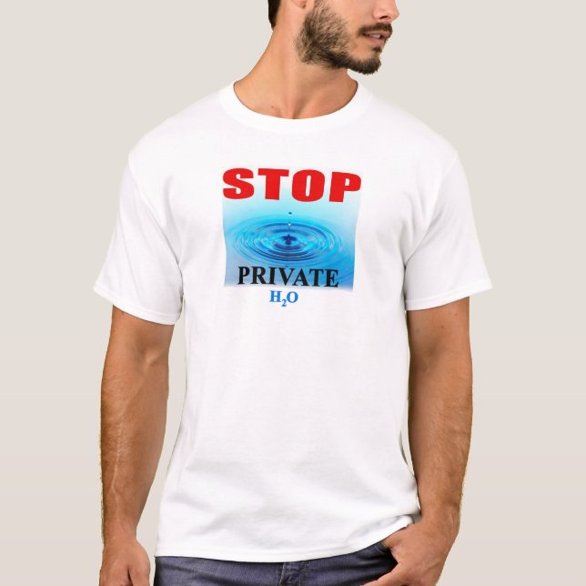 Camiseta Pare el agua privada (Anverso)