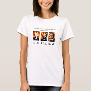 Camiseta Pare el blanco revisado socialismo