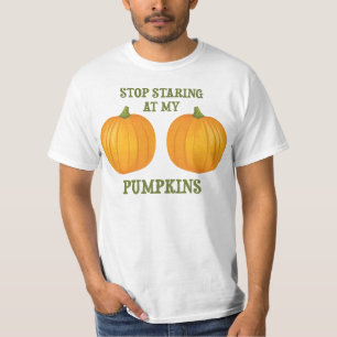 Camiseta Pare el mirar fijamente mis calabazas