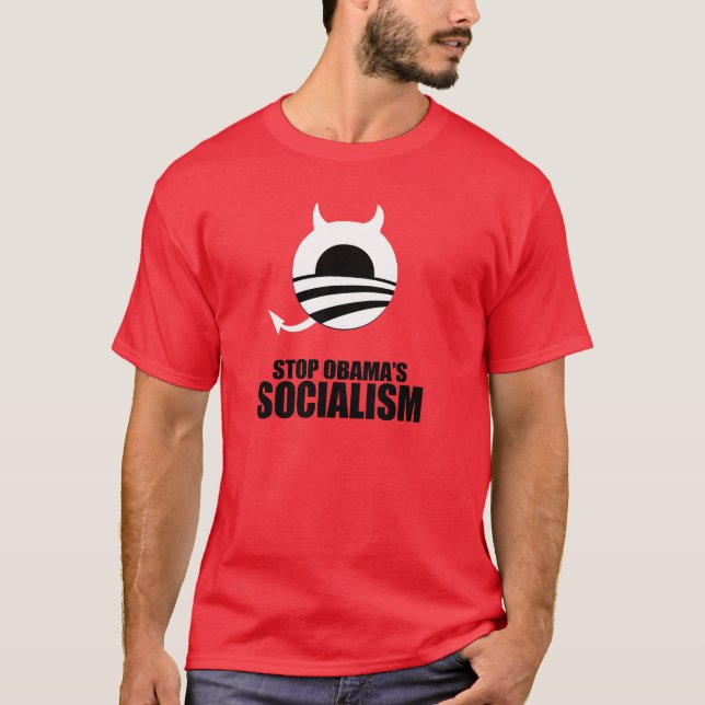 CAMISETA PARE EL SOCIALISMO DE OBAMA (Anverso)