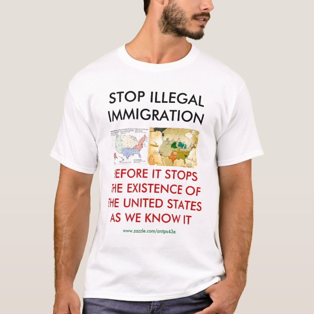 CAMISETA PARE LA INMIGRACIÓN ILEGAL (Anverso)