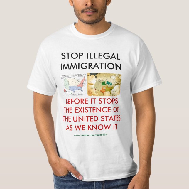 CAMISETA PARE LA INMIGRACIÓN ILEGAL (Anverso)