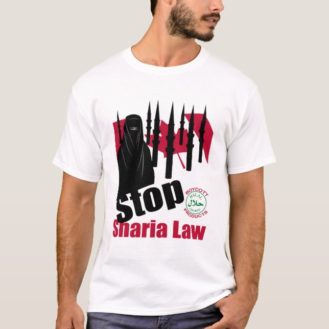 Camiseta PARE LA LEY de SHARIA (Canadá) (Anverso)