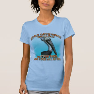 Camiseta Pare la perforación petrolífera en el mar para las