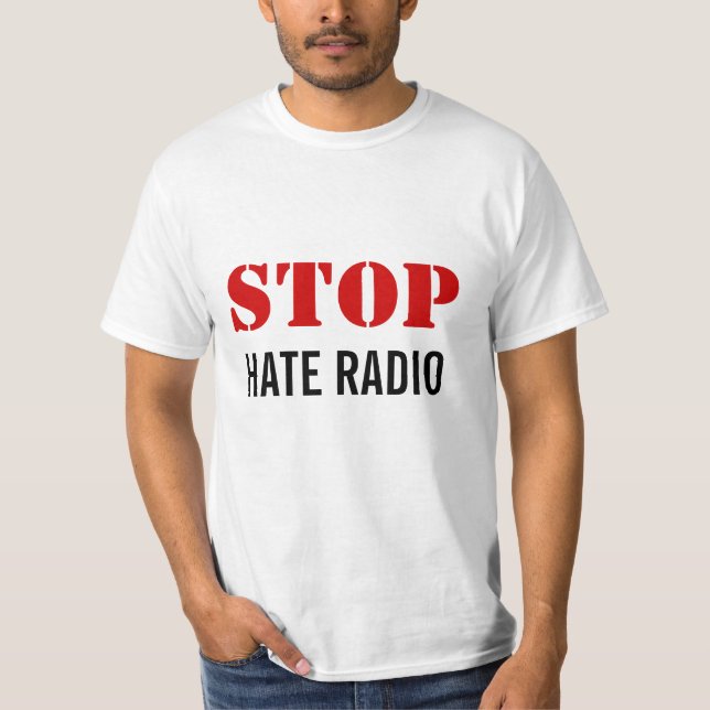 Camiseta PARE la radio del odio (Anverso)