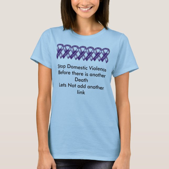 Camiseta Pare la violencia en el hogar. (Anverso)