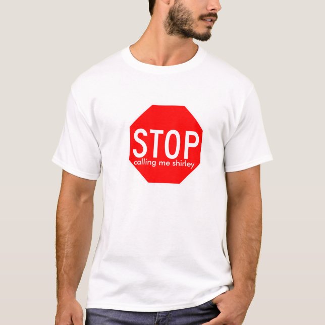Camiseta pare, llamándome shirley (Anverso)