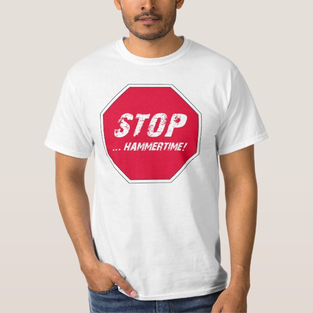 Camiseta ¡Pare, Martillo-tiempo! (Anverso)