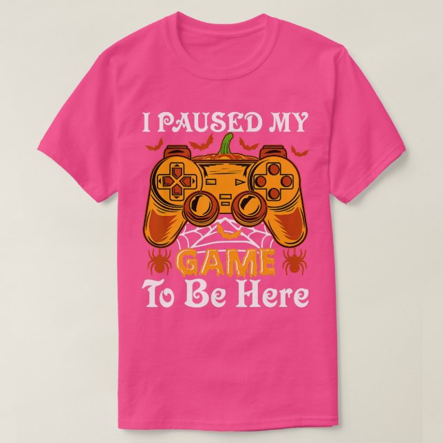 Camiseta Paré Mi Juego Para Estar Aquí - Video Halloween Co (Diseño del anverso)