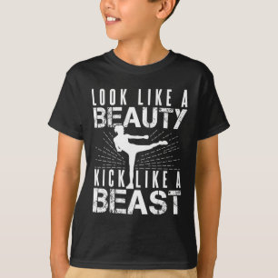 Camiseta Parece belleza patea como bestia kickboxer atlétic