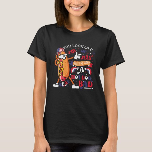 Camiseta Parece Que El 4 De Julio Me Hace Querer Un Perro C (Anverso)