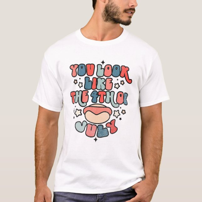Camiseta Parece Que El 4 De Julio Me Hace Querer Un Perro C (Anverso)