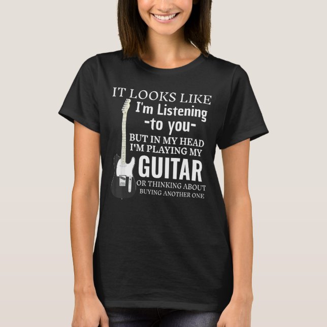 Camiseta Parece que estoy escuchando tocar guitarra guitari (Anverso)