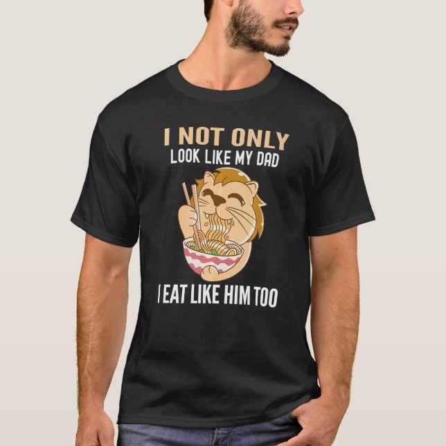 Camiseta Parece que papá come como papá papá padre hijo hij (Anverso)