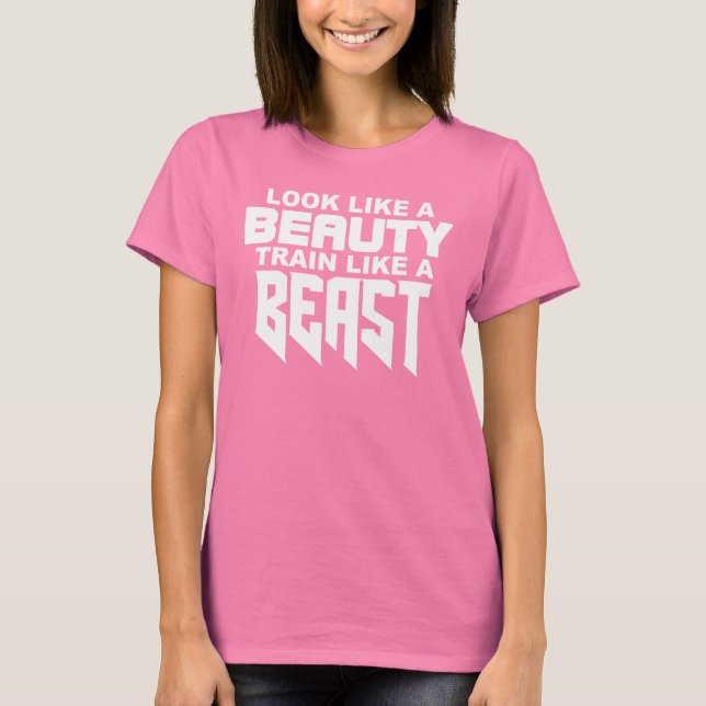 Camiseta Parece un tren de BELLEZA como un tee de bestia (Anverso)