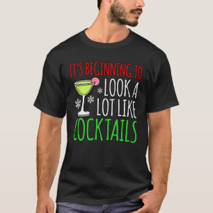 Camiseta Parecen Cócteles Divertida Feliz Navidad Santa