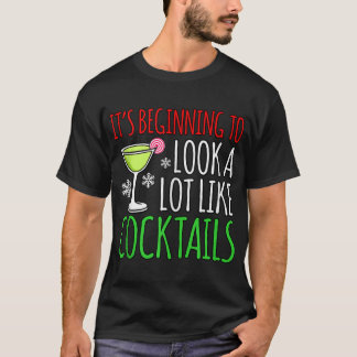 Camiseta Parecen Cócteles Feliz Navidad Papá Noel