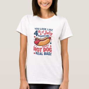 Camiseta Pareces el 4 de julio y me apetece un hot dog