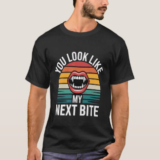 Camiseta Pareces Mi Próxima Mordida Fiesta de Flirteo Vampí