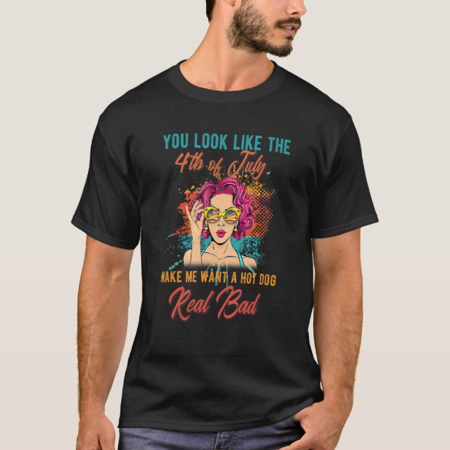 Camiseta Pareces Que El 4 De Julio Me Hace Querer Perros Ca (Anverso)