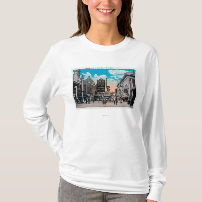 Camiseta Pareciendo del norte en el frente de océano, (Anverso)