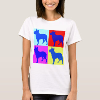 Camiseta Pared azul del color de Heelers
