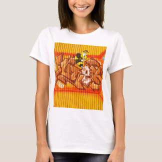 Camiseta Pared de grafitis de avispa