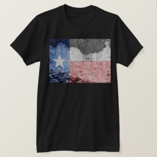 Camiseta pared de ladrillo de la bandera de texas