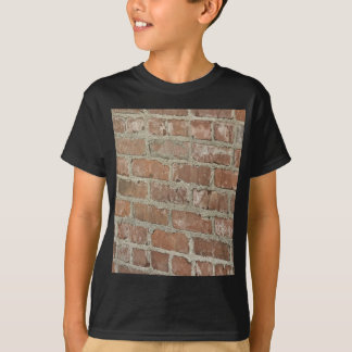 Camiseta Pared de ladrillo del rojo de la ilusión óptica