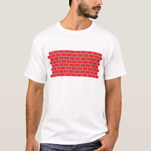 Camiseta pared de ladrillo roja
