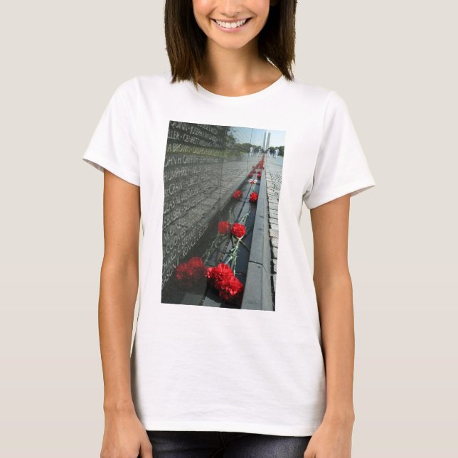 Camiseta Pared del monumento de los veteranos de Vietnam (Anverso)