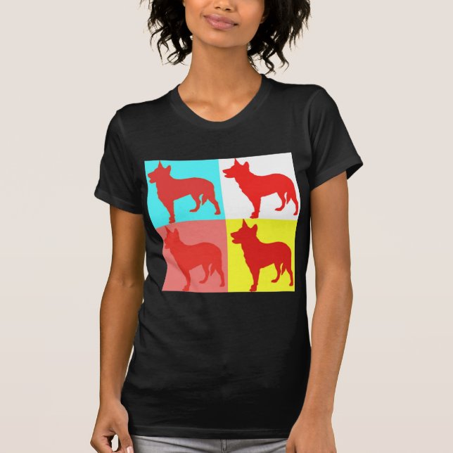 Camiseta Pared roja del color de Heelers (Anverso)