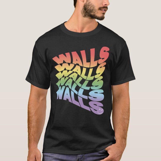 Camiseta Paredes de arcoiris Louis Tomlinson fondo blanco C (Anverso)
