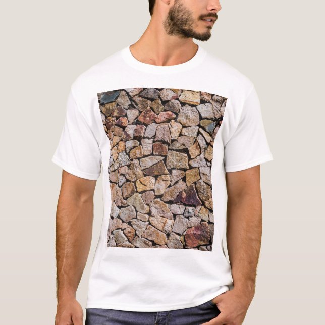 Camiseta Paredes de tela de piedra rota tradicionales (Anverso)
