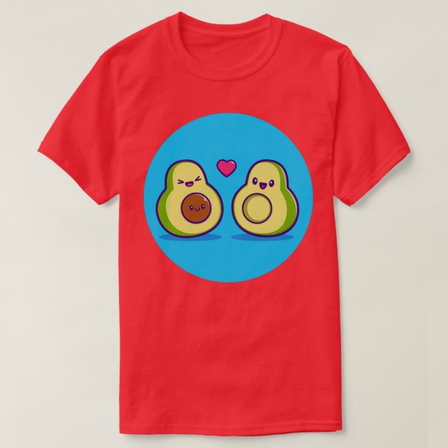 Camiseta pareja aguacate plush (Diseño del anverso)