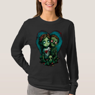 Camiseta Pareja Apocalipsis Esqueleto Zombie Horror San Val