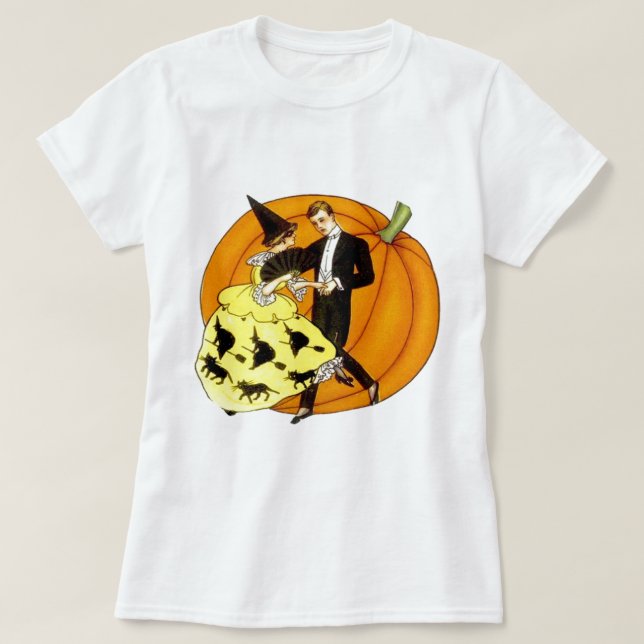 Camiseta Pareja bailarina de Halloween (Diseño del anverso)